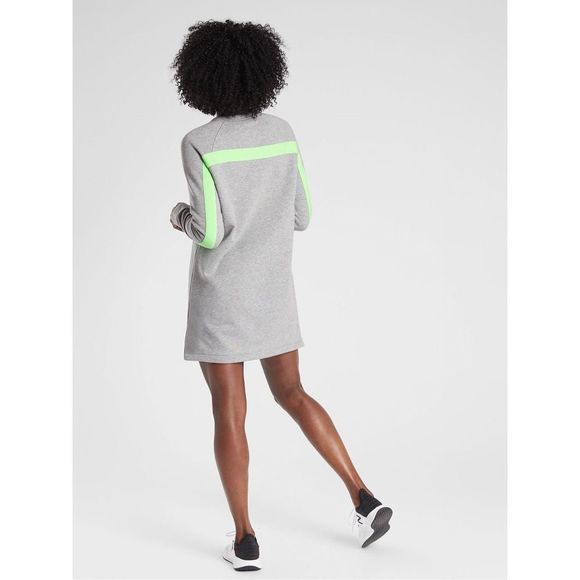 Athleta Gray and Neon Green Mini Dress - Picture 2 of 11